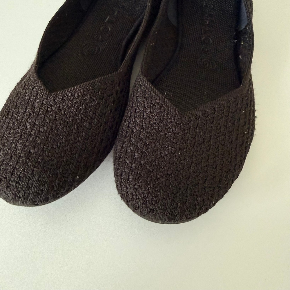 Rothy's The Point Black Knit Ballet Flats Women's Shoes Size 9 - Picture 2 of 6